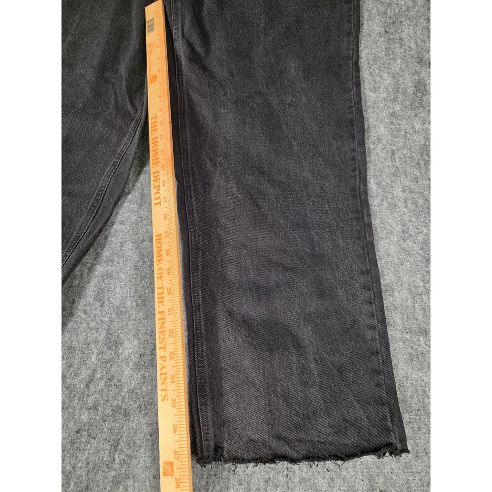 Zumiez Empyre Relax Skate Jeans Mens Washed Black Baggy Wide Leg Raw Hem Denim - Picture 5 of 12